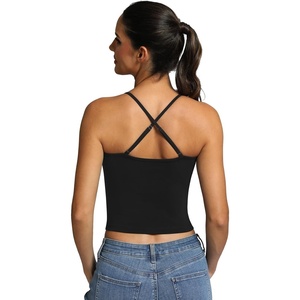 image:imageICTIVE Womens Sleeveless Racerback Tank Top Crew Neck Slim Fit Workout Casual Basic Cami ShirtsBlack 9104