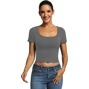 image:imageICTIVE Womens Sleeveless Racerback Tank Top Crew Neck Slim Fit Workout Casual Basic Cami ShirtsDark Grey 9064