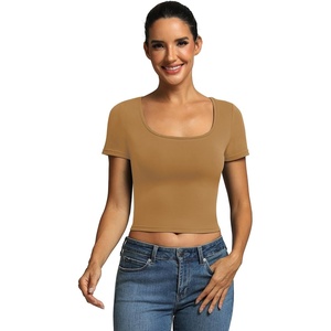 image:imageICTIVE Womens Sleeveless Racerback Tank Top Crew Neck Slim Fit Workout Casual Basic Cami ShirtsKhaki 9064