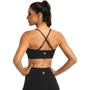 image:imageICTIVE Womens Sports Bra Camisole Adjustable Spaghetti Strap Padded Wireless Workout Yoga Crop TopBlack