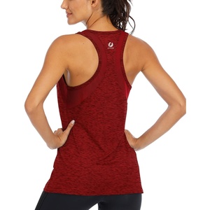 image:imageICTIVE Workout Tank Tops for Women Loose Fit Yoga Mesh Racerback Open Back Muscle ShirtsBurgundy