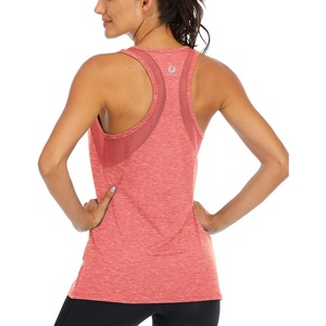 image:imageICTIVE Workout Tank Tops for Women Loose Fit Yoga Mesh Racerback Open Back Muscle ShirtsCoral