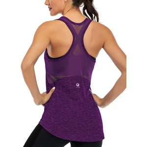 image:imageICTIVE Workout Tank Tops for Women Sleeveless Yoga Shirts for Women Mesh Racerback Muscle Tank TopsDark Purple
