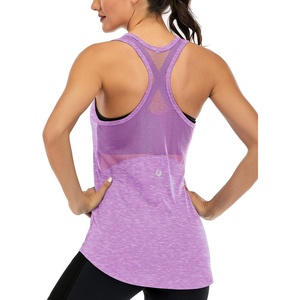 image:imageICTIVE Workout Tank Tops for Women Sleeveless Yoga Shirts for Women Mesh Racerback Muscle Tank TopsLight Purple