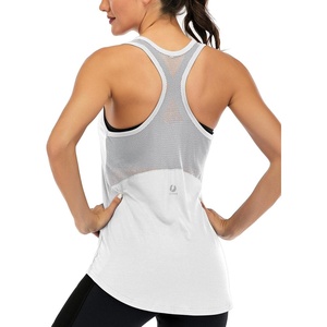 image:imageICTIVE Workout Tank Tops for Women Sleeveless Yoga Shirts for Women Mesh Racerback Muscle Tank TopsWhite