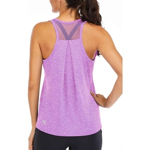 image:imageICTIVE Workout Tops for Women Loose Fit Racerback Mesh Backless Muscle Tank Running ShirtsLightpurple