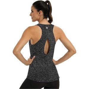 image:imageICTIVE Workout Tops for Women Sleeveless Cross Back Muscle Racerback Exercise Tank ShirtsDark Grey