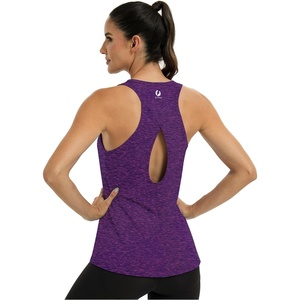 image:imageICTIVE Workout Tops for Women Sleeveless Cross Back Muscle Racerback Exercise Tank ShirtsDark Purple